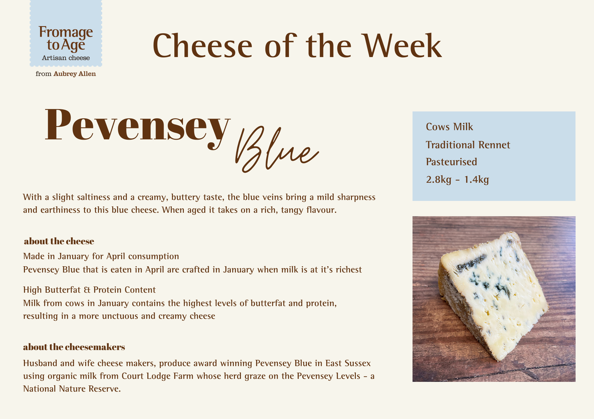 Cheese of the Week – Pevensey Blue