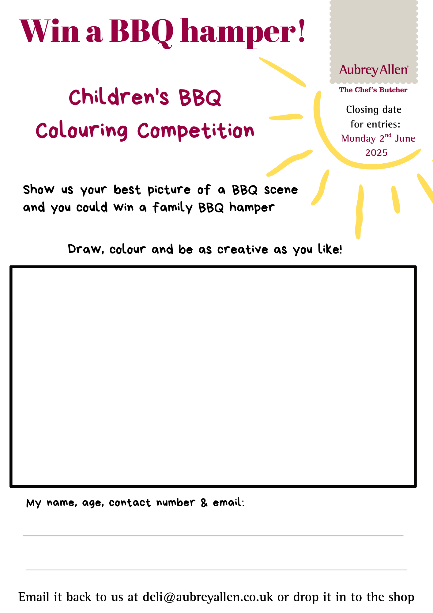 BBQ Week Colouring Competition!