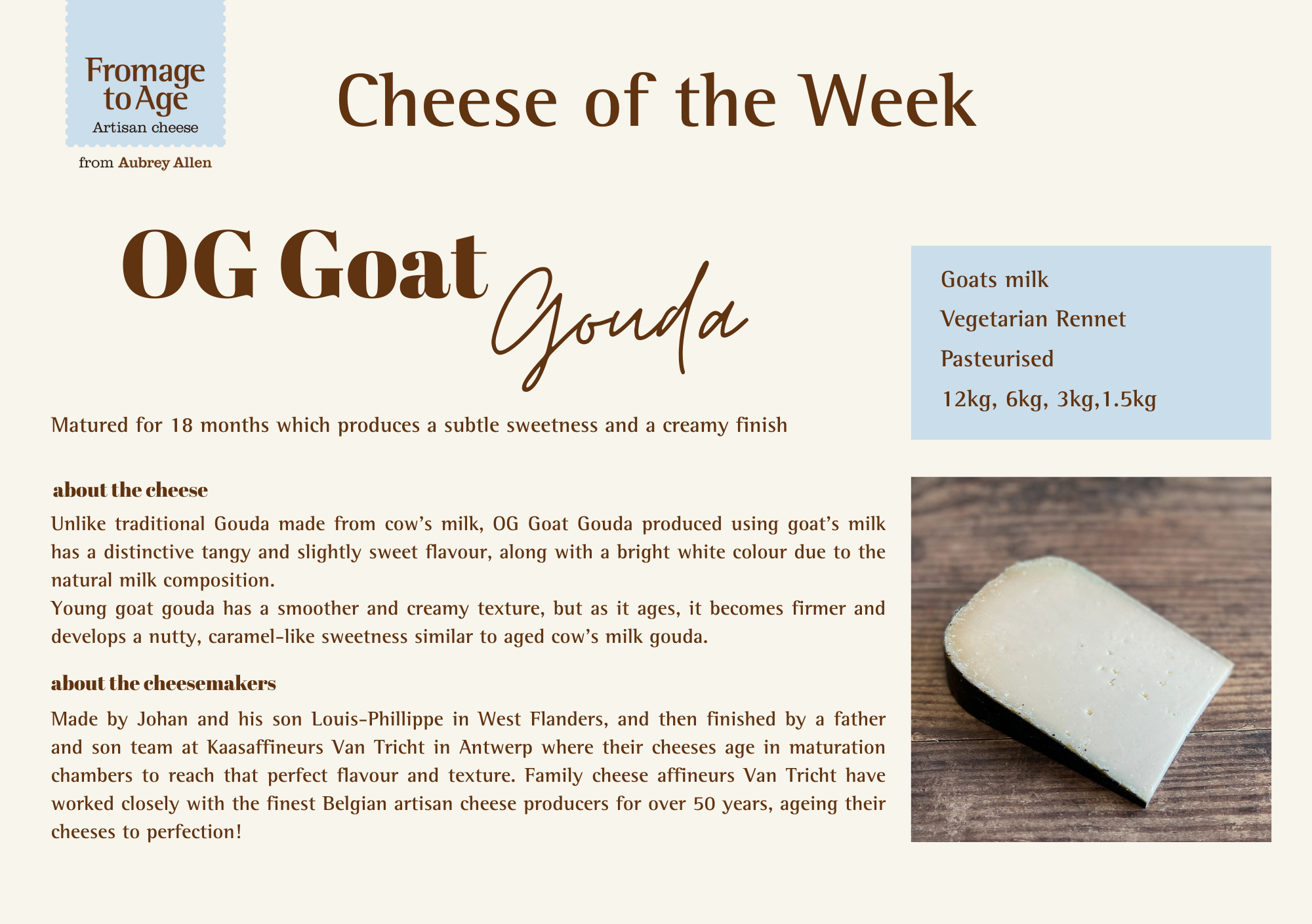 Cheese of the Week – OG Goat Gouda
