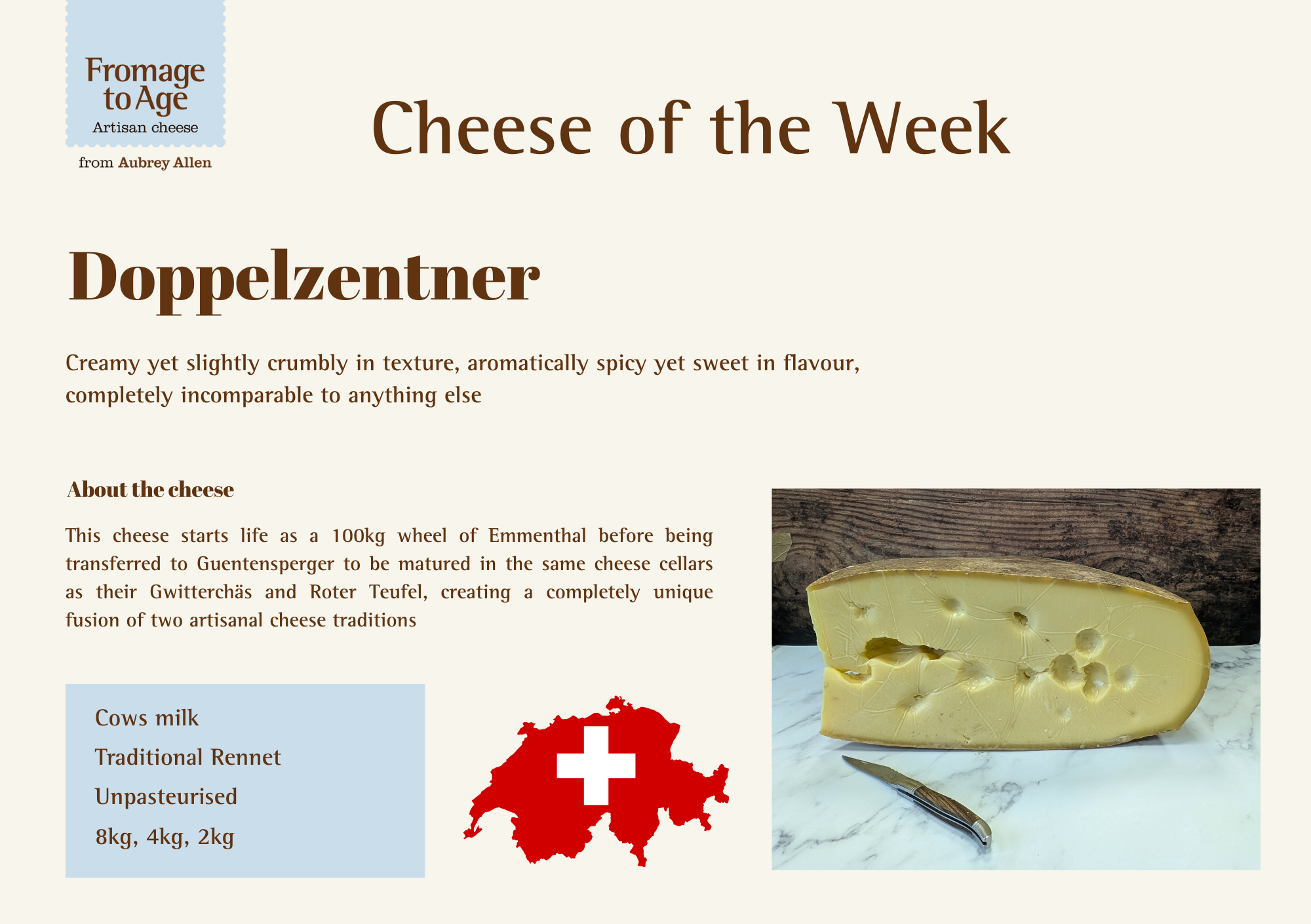 Aubrey Allen Cheese of the Week – Doppelzentner