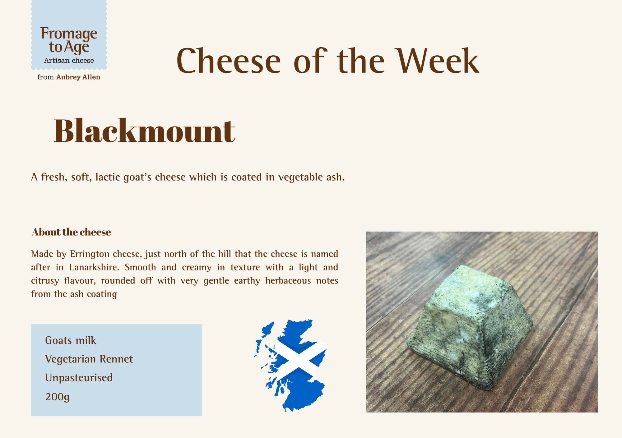 Aubrey Allen Cheese of the Week – Blackmount