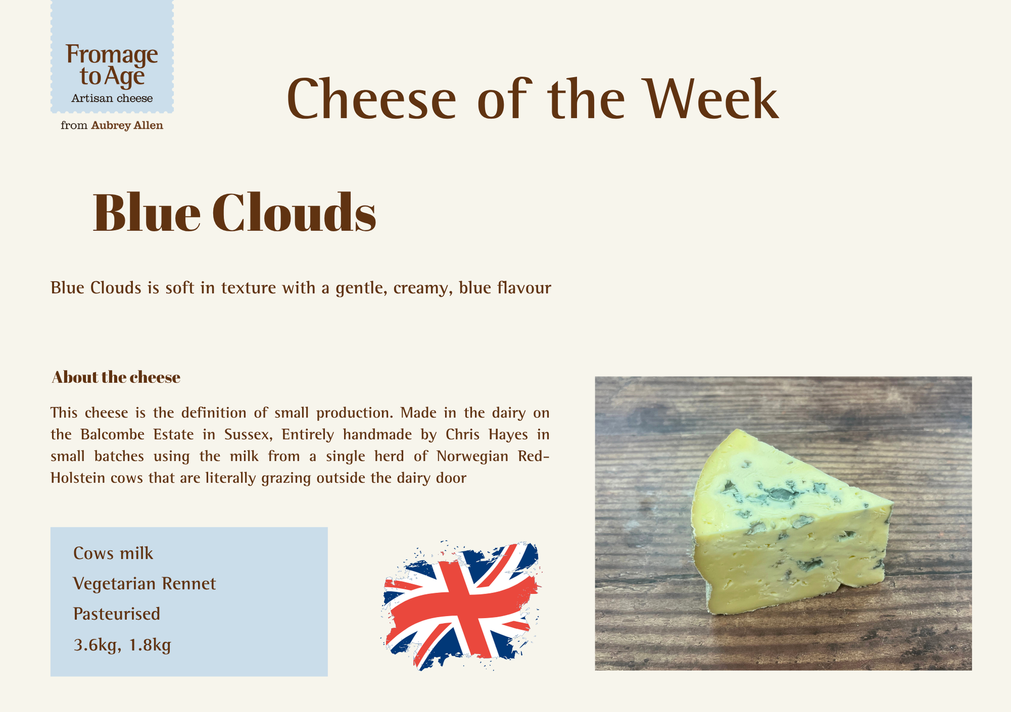 Aubrey Allen Cheese of the Week – Blue Clouds
